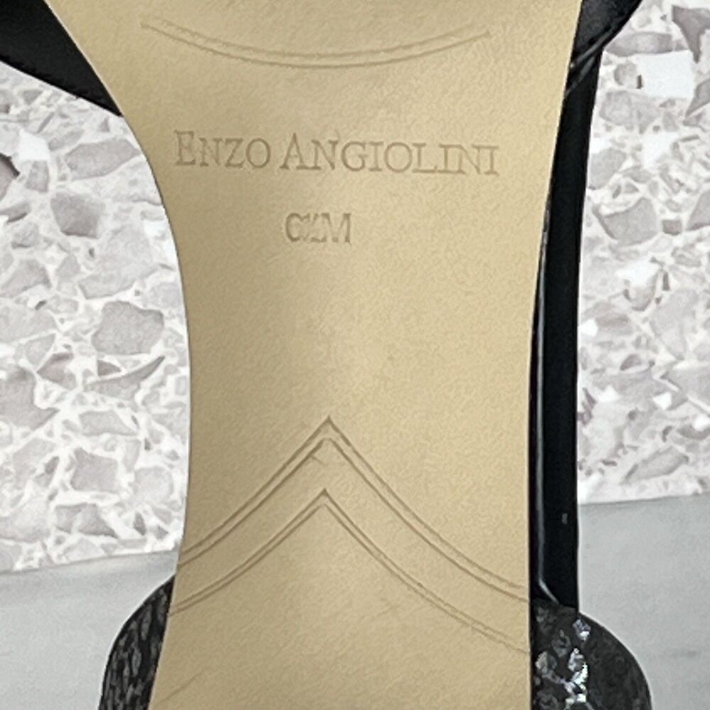 Enzo Angiolini Womens 6.5M Black Pointed Toe Kitten Heel Pumps Gothic Dressy - Picture 12 of 14